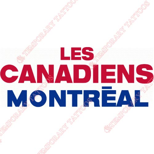 Montreal Canadiens Customize Temporary Tattoos Stickers NO.202